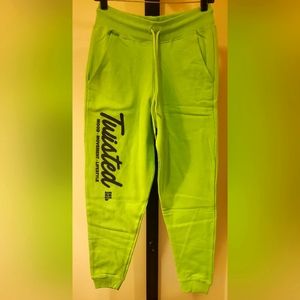 Twisted Neon Green Mood Movement Lifestyle Adult Unisex Joggers Sweatpants